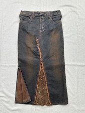 Vintage Denim Maxi Skirt Women s Size 10