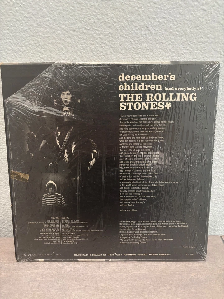 Rolling Stones December's Children US Stereo LP w/Sticker Open In Shrink RARE! - Image 3 of 4