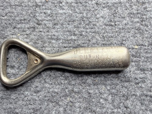 Vintage Benatar’s Drug Store Bottle Opener Corkscrew Advertising Bar Tool