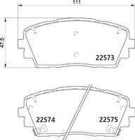 Vorderachse Brembo P 30 115 Bremsbelagsatz, Scheibenbremse FüR KIA