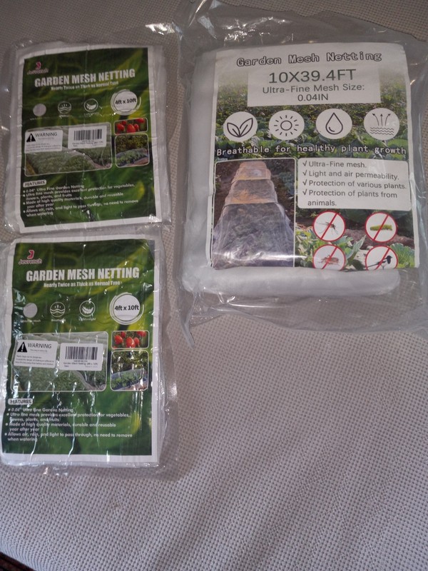 Garden Mesh Netting, 3 Packs. NEW IN PACKAGE.