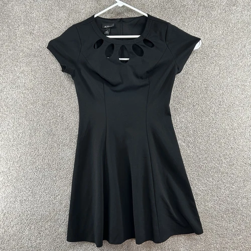 Abito donna nero Alyx taglia 6 manica corta chiusura zip posteriore elasticizzato