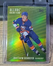2025-26 Upper Deck Allure #CF-MS Matthew Schaefer Color Flow Yellow-Green RC
