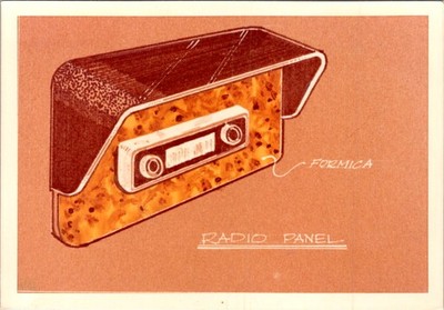 Radio Panel Formica Design Study Photograph ICSC 1950s Retail Concept Knobs