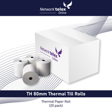 80 mm Thermal  Paper Till Roll Epos Terminals. TH80 (60 Rolls)