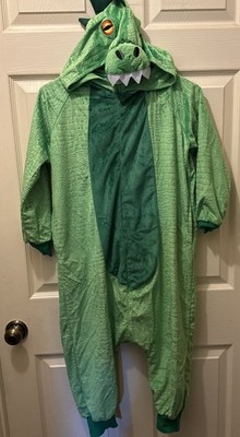 Spirit Halloween Costume Dinosaur Toddler 3T-4T Jumpsuit w/ Hood Kids