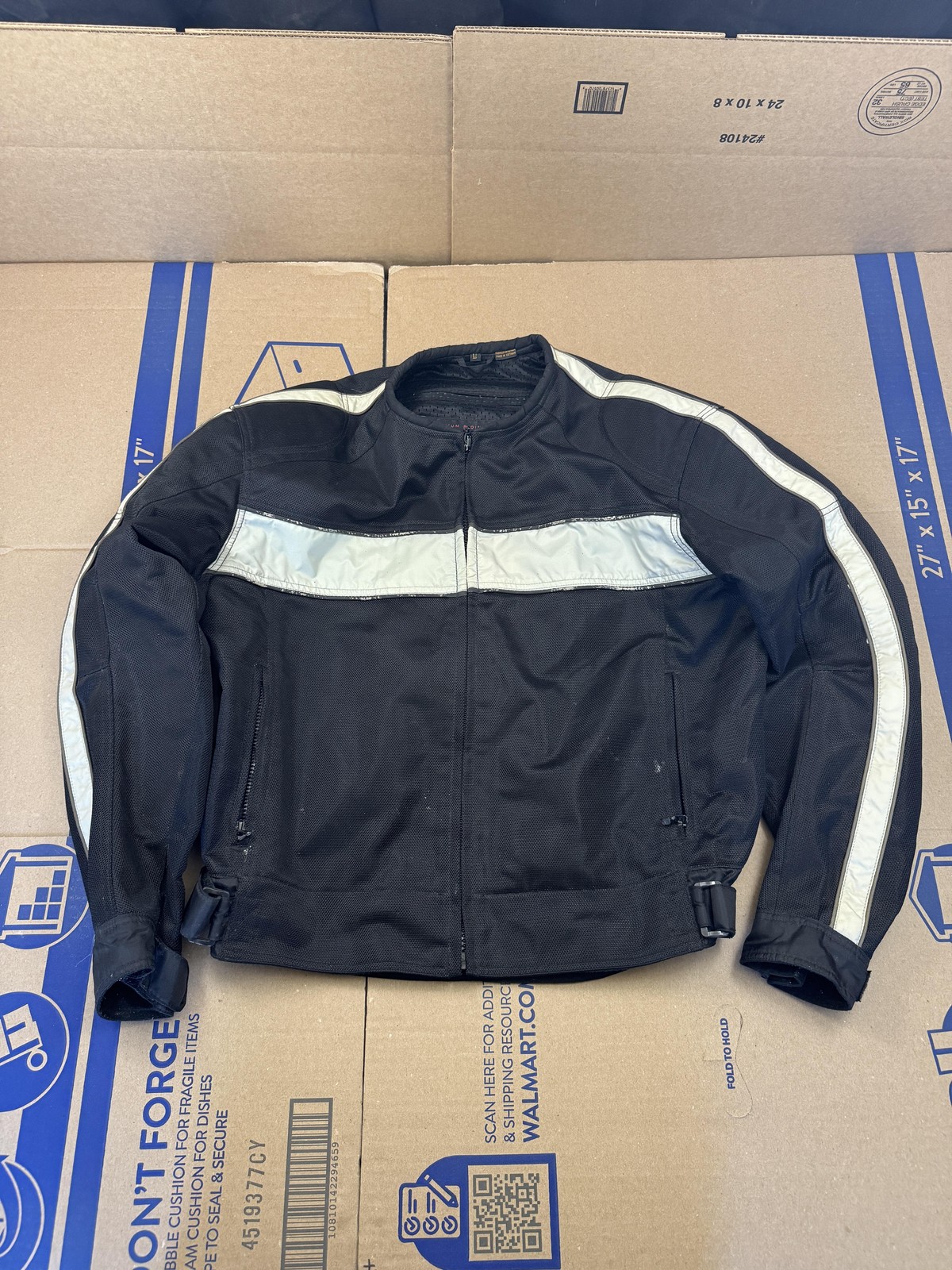 Firstgear Motorcycle Jacket Mens Large Black Mesh… - image 1