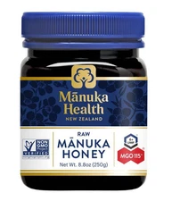 Manuka Health Honey UMF /MGO 115+ (250g), Authentic Superfood from New Zealand