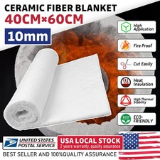 Ceramic Fiber Insulation Blanket Fire resistant 2500F 24"x 16" 10MM 60CM 40CM
