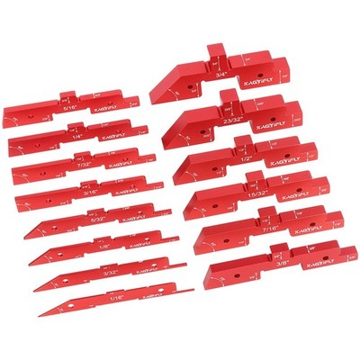 Setup Blocks Woodworking, 14pcs Aluminum Setup Blocks Height Gauge Set for Ro...