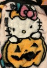 HELLO KITTY HALLOWEEN FAUX RABBIT FUR THROW 50x70 Pink New — photo 3