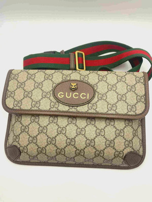 Gucci Neo Vintage  Supreme Cross-body Belt Bag Tiger Head 493930