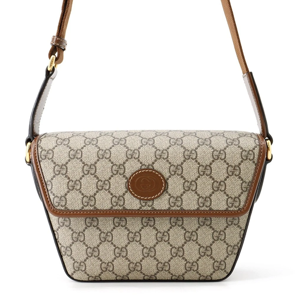 Gucci — GUCCI GG Supreme Shoulder Bag GG Supreme/Leather Beige/Brown 715767
