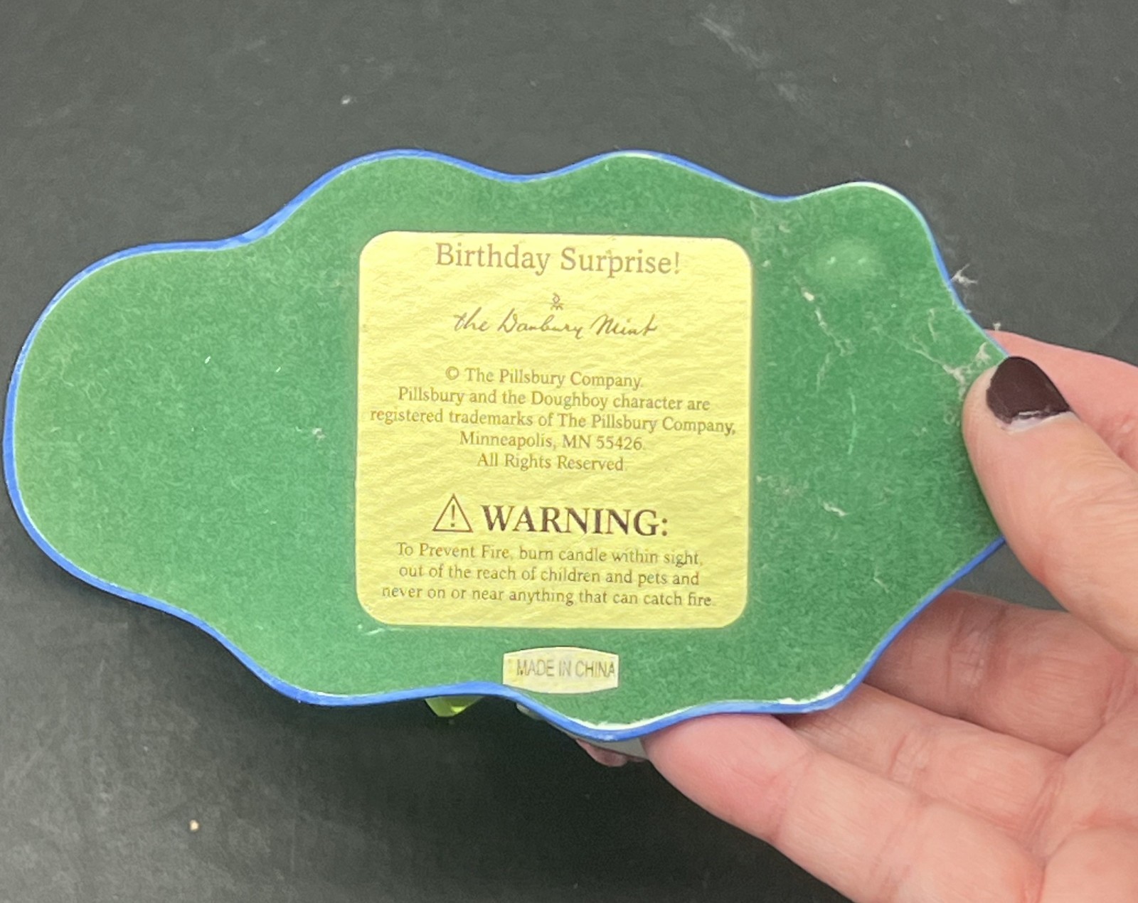 Pillsbury Doughboy Birthday Surprise Candle Votive Holder Figurine Danbury Mint