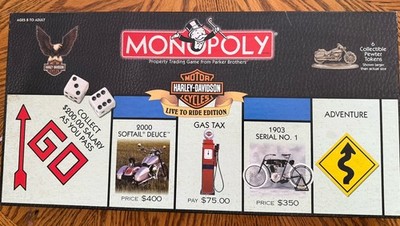Parker Brothers Monopoly Harley-Davidson Live to Ride Collector Board Game