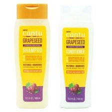 Cantu Grapeseed Strengthening Conditioner & Shampoo 400ml  Twin Pack