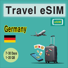 [eSIM] Germany Travel SIM Card, 10-30GB, QR Code, Fast Delivery