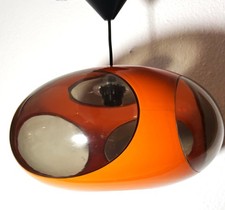 orange Ufo Lampe von Massive Belgium wird oft Luigi Colani zugeschrieben, 1970er