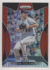 2019 Panini Prizm Tier III Red Mojo Prizm 202/299 Justin Verlander #244 0e3