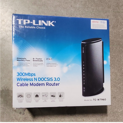 TP-LINK TC-W7960 DOCSIS 3.0 Cable Modem Router 300Mbps WiFi 4 LAN USB Open Box