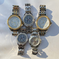 5x Ciancci Quartz Watches Stainless Steel Back Nickel Free Watch Bundle Untested