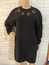 McQ Alexander McQueen swallow studded sweatshirt dress m medium