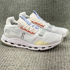 On Cloudnova 2 White Glacier Orange Lilac Running Sneaker 26.98982 Women Sz 9.5