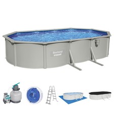 Stahlwandpool Swimmingpool Komplett Sandfilter Aufstellpool Oval …