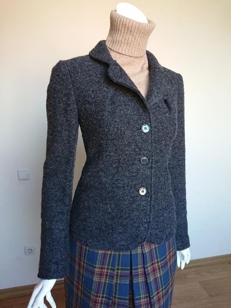 Women Emporio Armani Blazer Grey Wool 40