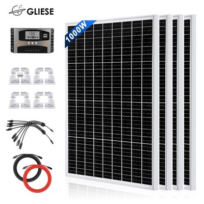 1000 Watt Solaranlage Kit Mono 12V 4×250W Solarmodul Wohnmobile Set Auto Camping