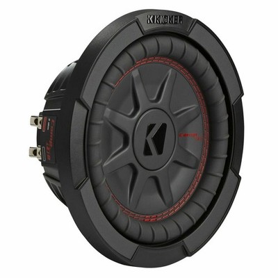   KICKER 48CWRT84   CompRT 8  Dual 4-Ohm Shallow Mount Subwoofer   300W RMS
