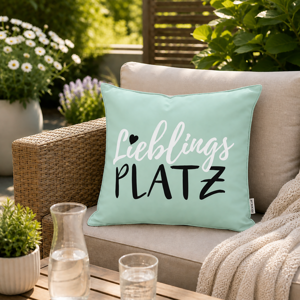Outdoor Dekokissen Lieblingsplatz Mint 45X45 Cm Gartenkissen Mit FüLlung-image