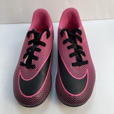 Nike Kids Bravata 844442 Soccer Cleats Pink Black FG Youth Size 12C Shoes