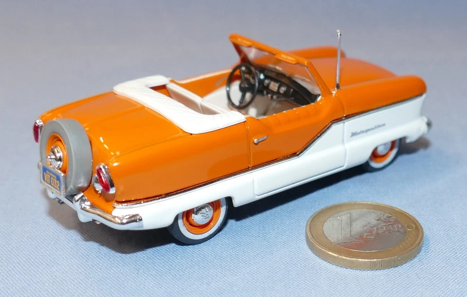 Vitesse Portugal 1/43 réf 032 : Nash Metropolitan 1959 Open Convertible (Orange) - Photo 4/4