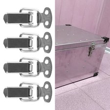 4PCS Stainless Steel Spring Loaded Clamp Clip Case Box Latch Catch for TOGGLE