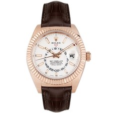 Rolex Sky-Dweller Rose Gold White Dial 42mm 326135 Full Set