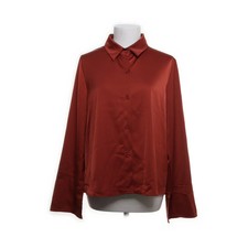 Bluse, Größe: M, Braun, Polyester, Einfarbig, Satin, Damen #Kht