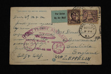 Vintage Postcard. ( ZEPPELIN AIRMAIL )