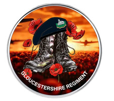 Gloucestershire Regiment Remembrance Beret on Boots Lapel pin Badge 27mm