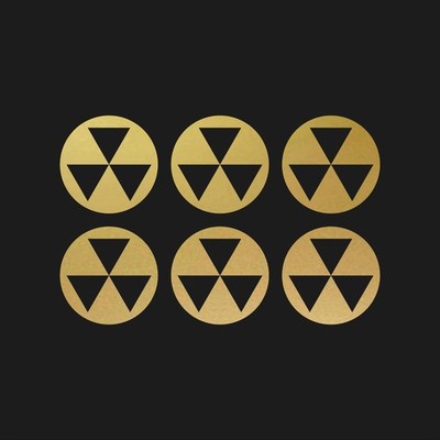 Set of 6 fallout Shelter symbol Vinyl Decal Stickers