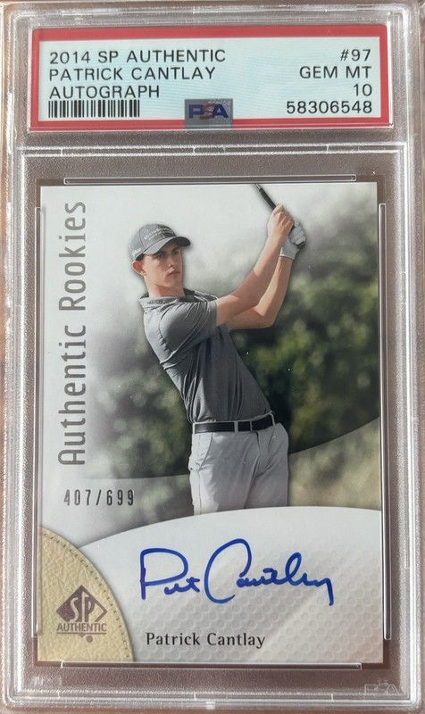 2014 SP Authentic #97 Patrick Cantlay RC AUTO (#’d 407/699) PSA 10