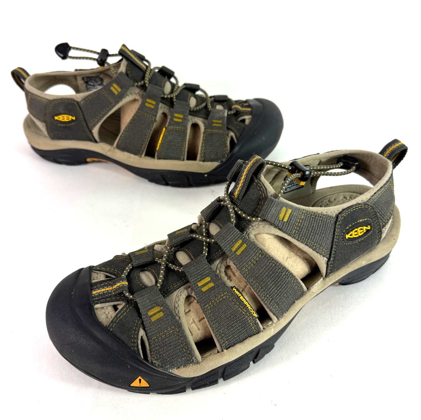 Sandali impermeabili Keen Newport H2 punta chiusa grigio marrone 1008399 uomo taglia 11 5