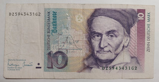 Banknote Zehn Deutsche Mark 1993