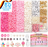 3164 StüCk Rosa Polymer Clay Perlen Set, 6Mm Heishi Perlen Zum AuffäDeln ArmbäNd
