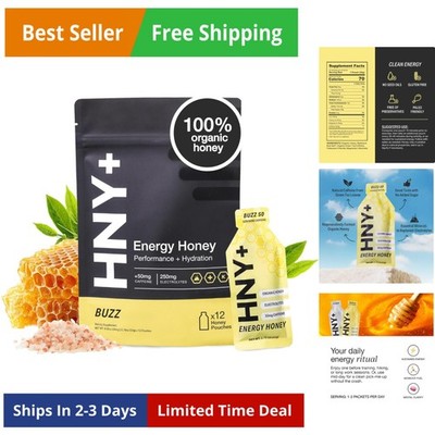 Buzz Organic Honey Energy Gel with Electrolytes, Magnesium, Sea Salt, Potassi...