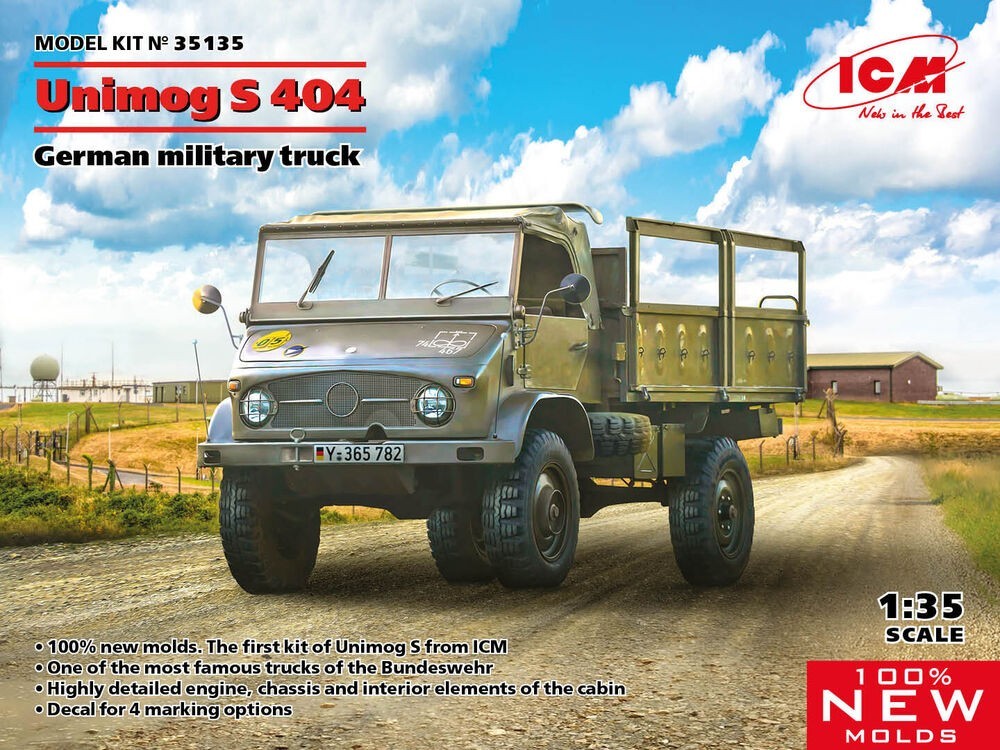 Camion allemand Unimog S 404 maquette plastique premium 1/35 ICM
