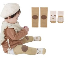 Newborn Baby Leg Sleeve Warmers Cartoon Knee Socks Protector Anti-slip Socks