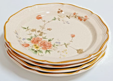 Juego de 4 platos de cena Mikasa Garden Club 10,75" ramo de seda gres Japón