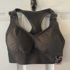 NWT Member's Mark Women's SMALL Grey Seamless Racerback Pullover Sports Bra
