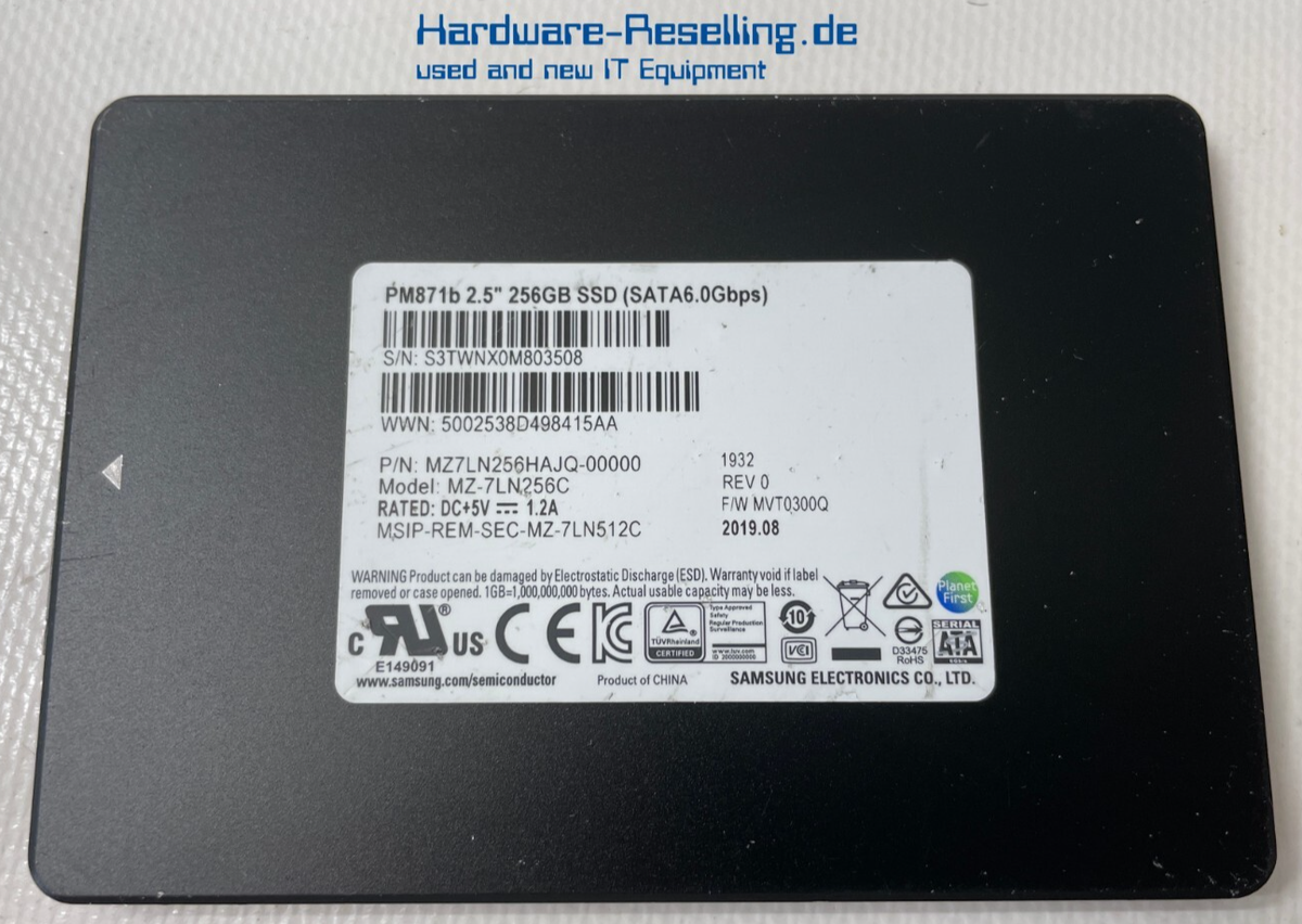 Samsung PM871B 256GB 2.5
